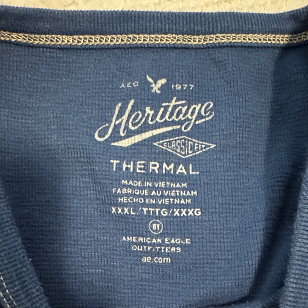 Bundle of 2 AEO/Heritage Long Sleeve Thermal Shirts. 3XL.  Like New! - Picture 2 of 4